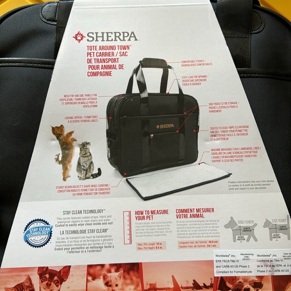 SHERPA TOTE AROUND TOWN PET CARRIER SZ SMALL - Picture 6 of 7